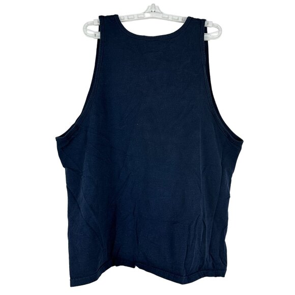 Fruit Of The Loom Mens Navy Blue Tank Top Size 2XL Sleeveless Comfortable - Picture 2 of 3